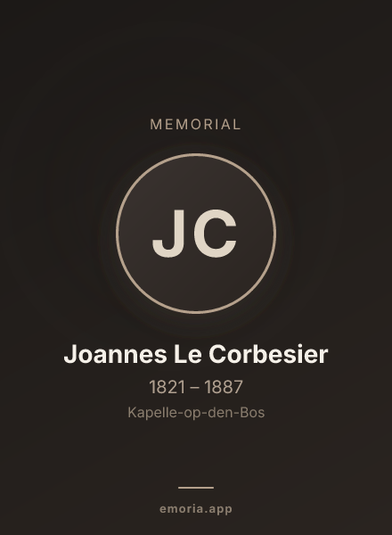Memorial portrait of Joannes Le Corbesier