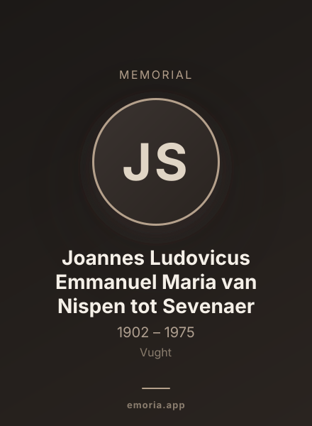 Memorial portrait of Joannes Ludovicus Emmanuel Maria van Nispen tot Sevenaer
