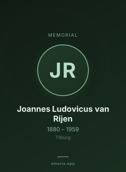 Memorial portrait of Joannes Ludovicus van Rijen
