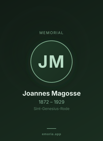 Memorial portrait of Joannes Magosse