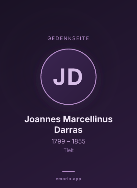 Gedenkportrait von Joannes Marcellinus Darras