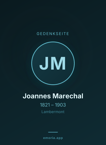 Gedenkportrait von Joannes Marechal