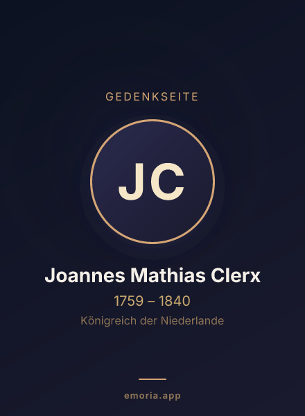 Gedenkportrait von Joannes Mathias Clerx