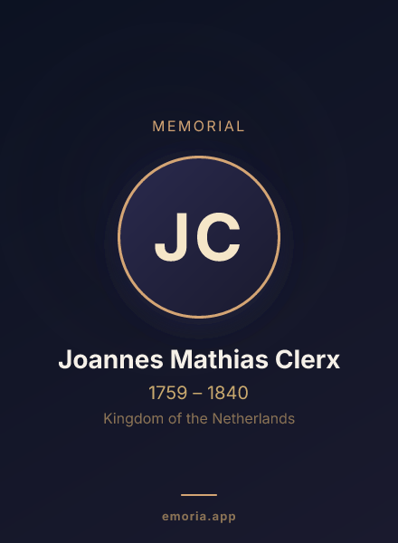 Memorial portrait of Joannes Mathias Clerx