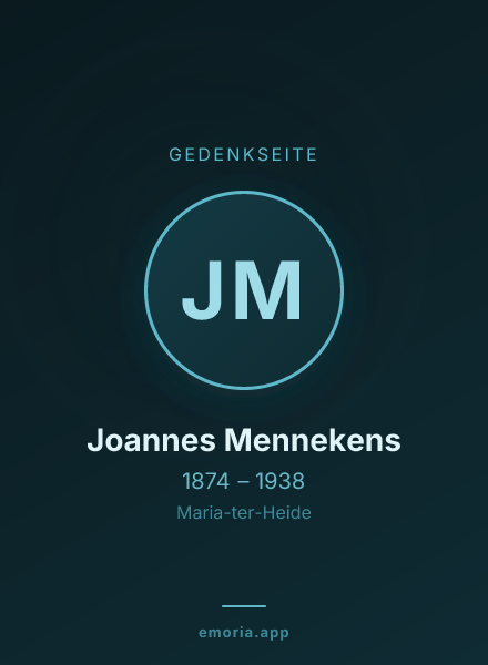 Gedenkportrait von Joannes Mennekens