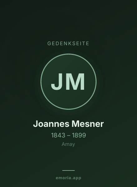 Gedenkportrait von Joannes Mesner