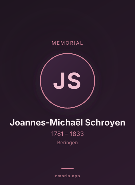 Memorial portrait of Joannes-Michaël Schroyen
