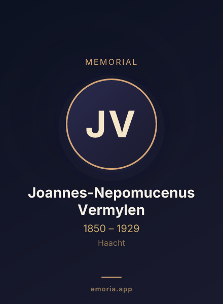 Memorial portrait of Joannes-Nepomucenus Vermylen