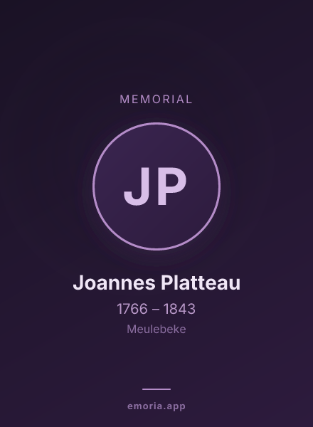 Memorial portrait of Joannes Platteau