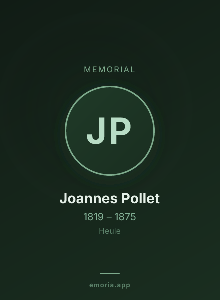 Memorial portrait of Joannes Pollet