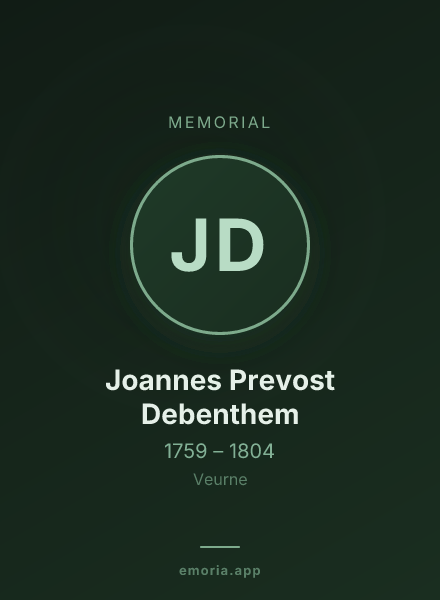 Memorial portrait of Joannes Prevost Debenthem