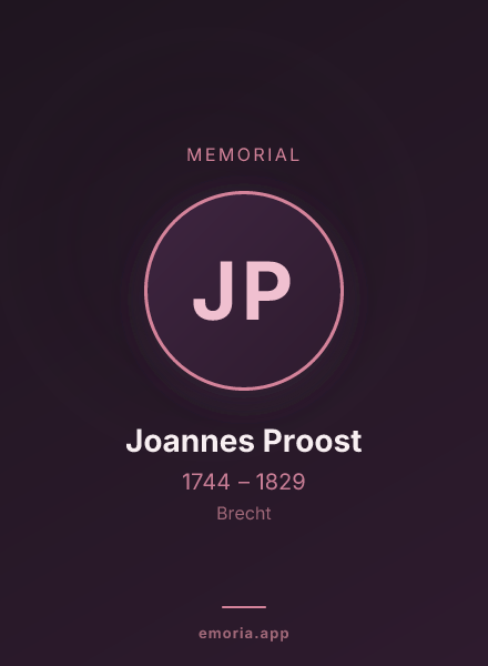 Memorial portrait of Joannes Proost