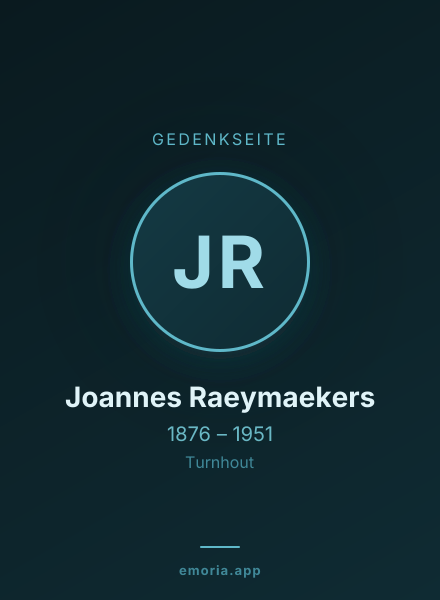 Gedenkportrait von Joannes Raeymaekers