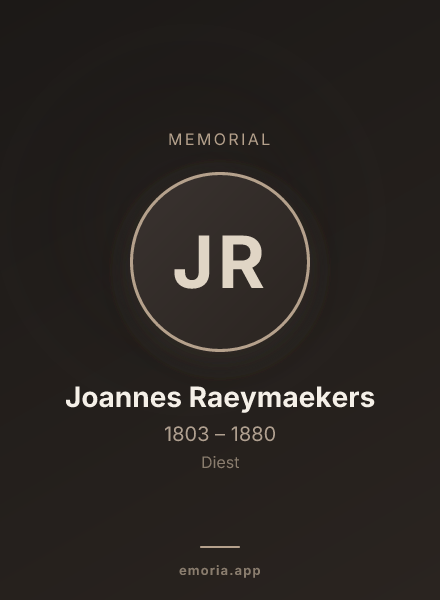 Memorial portrait of Joannes Raeymaekers