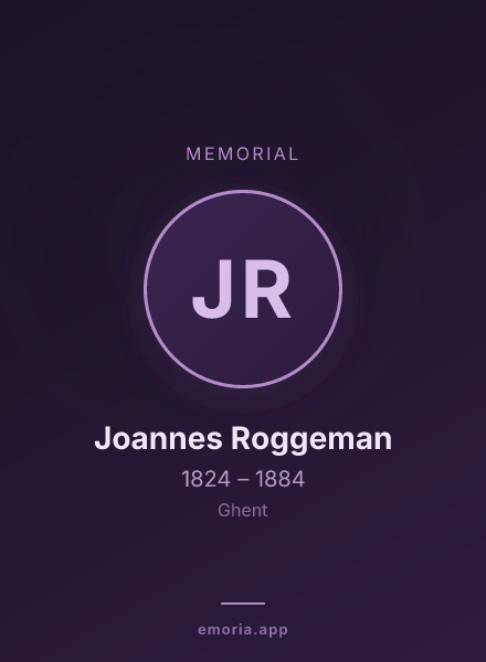 Memorial portrait of Joannes Roggeman
