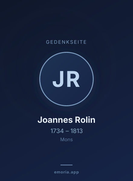 Gedenkportrait von Joannes Rolin