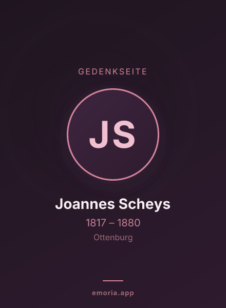Gedenkportrait von Joannes Scheys