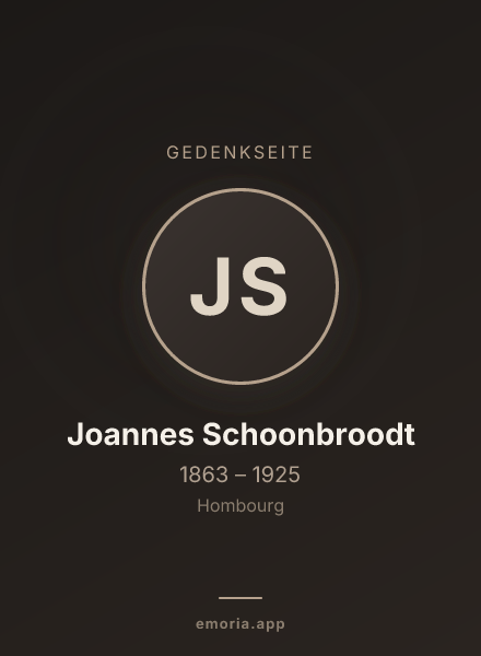 Gedenkportrait von Joannes Schoonbroodt
