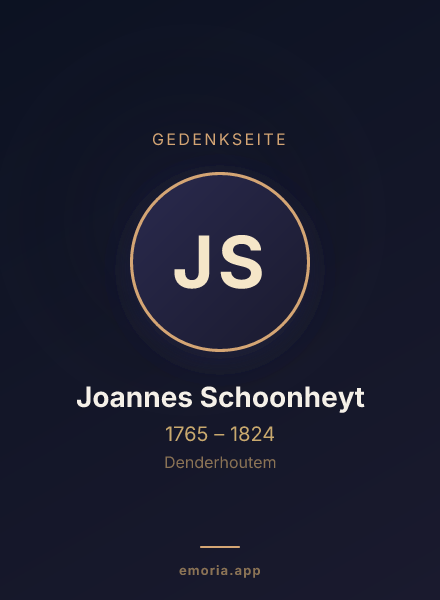Gedenkportrait von Joannes Schoonheyt