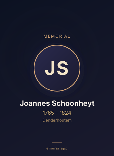 Memorial portrait of Joannes Schoonheyt