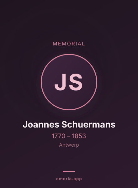 Memorial portrait of Joannes Schuermans