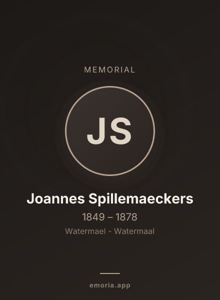 Memorial portrait of Joannes Spillemaeckers