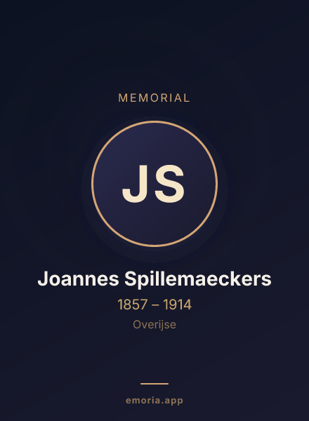 Memorial portrait of Joannes Spillemaeckers