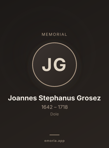 Memorial portrait of Joannes Stephanus Grosez