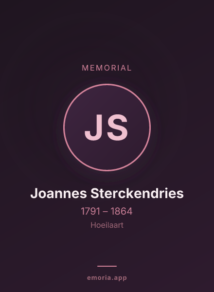 Memorial portrait of Joannes Sterckendries