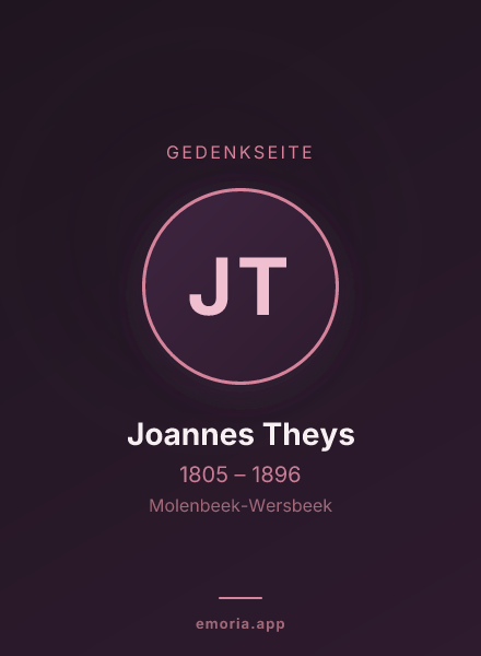 Gedenkportrait von Joannes Theys