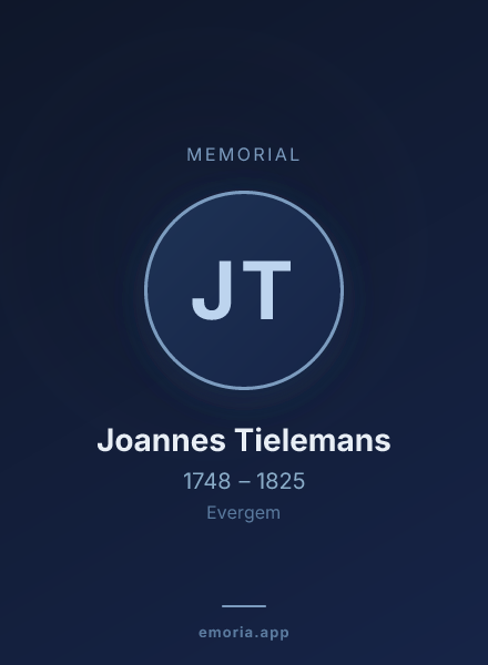 Memorial portrait of Joannes Tielemans