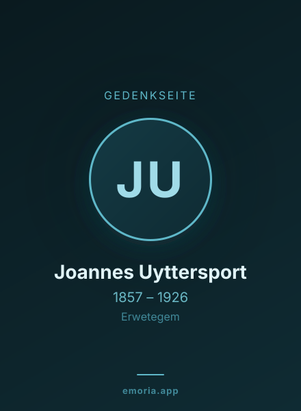 Gedenkportrait von Joannes Uyttersport