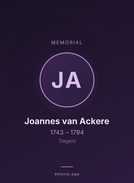 Memorial portrait of Joannes van Ackere
