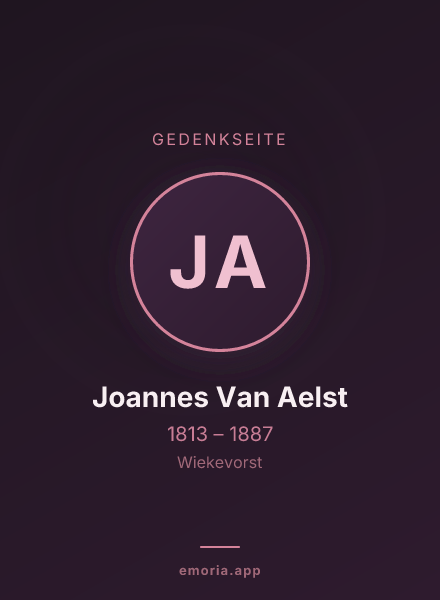 Gedenkportrait von Joannes Van Aelst
