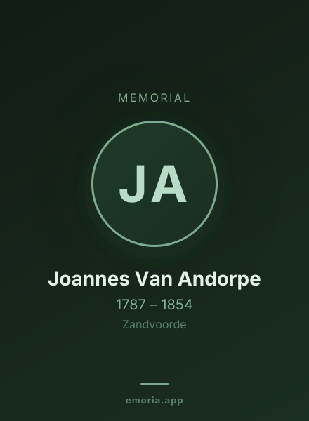 Memorial portrait of Joannes Van Andorpe