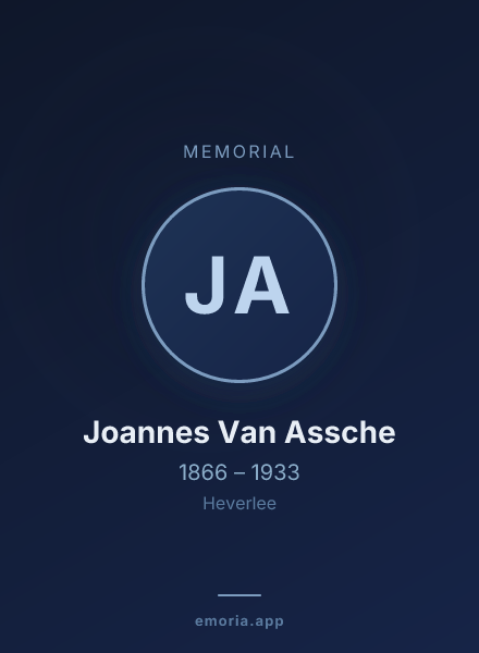 Memorial portrait of Joannes Van Assche