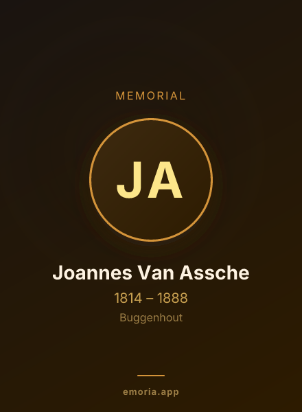 Memorial portrait of Joannes Van Assche