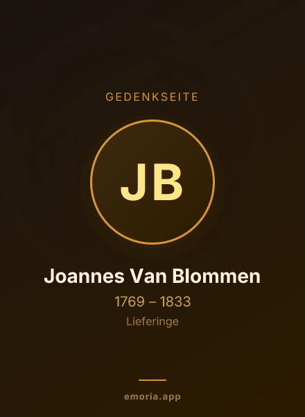 Gedenkportrait von Joannes Van Blommen