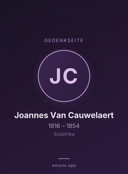 Gedenkportrait von Joannes Van Cauwelaert