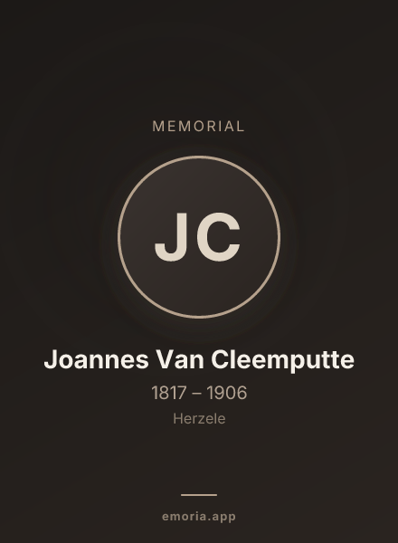 Memorial portrait of Joannes Van Cleemputte