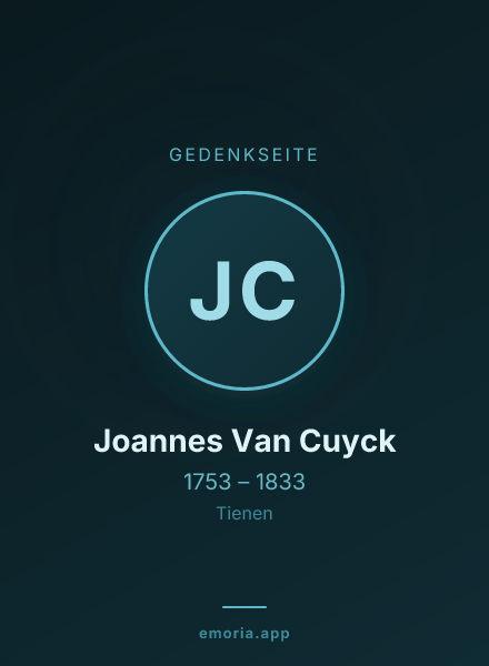 Gedenkportrait von Joannes Van Cuyck