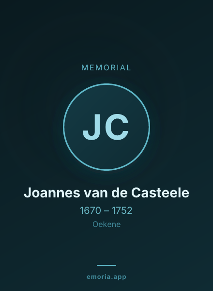 Memorial portrait of Joannes van de Casteele