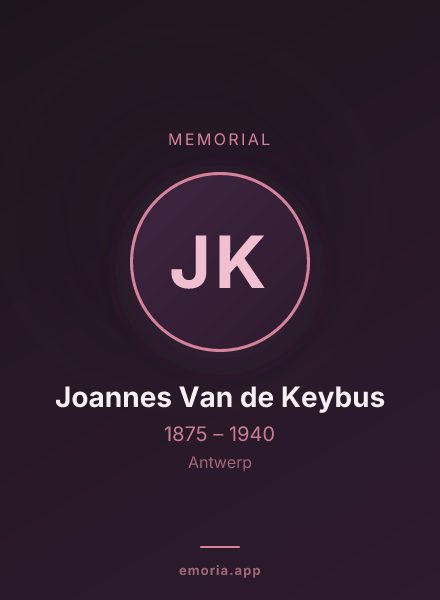 Memorial portrait of Joannes Van de Keybus