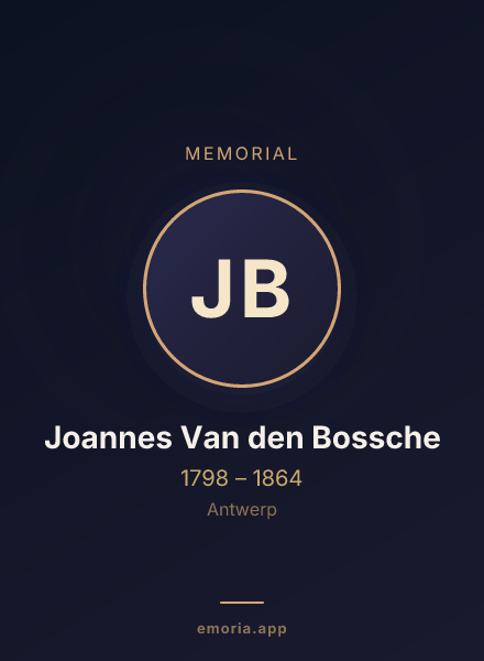 Memorial portrait of Joannes Van den Bossche