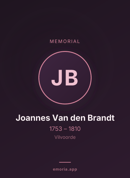 Memorial portrait of Joannes Van den Brandt