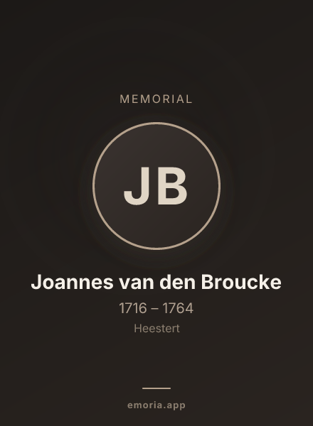 Memorial portrait of Joannes van den Broucke