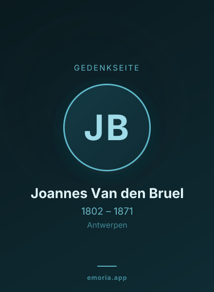 Gedenkportrait von Joannes Van den Bruel