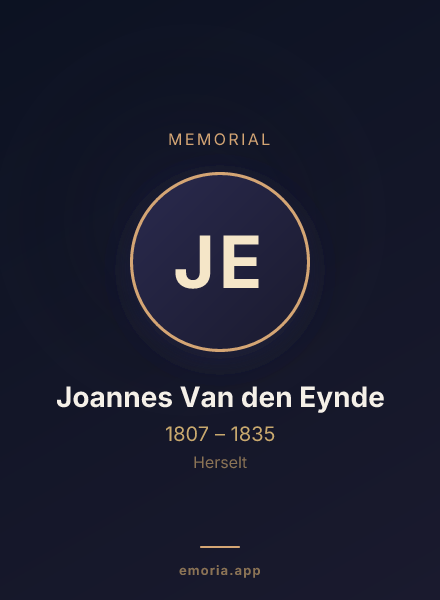 Memorial portrait of Joannes Van den Eynde