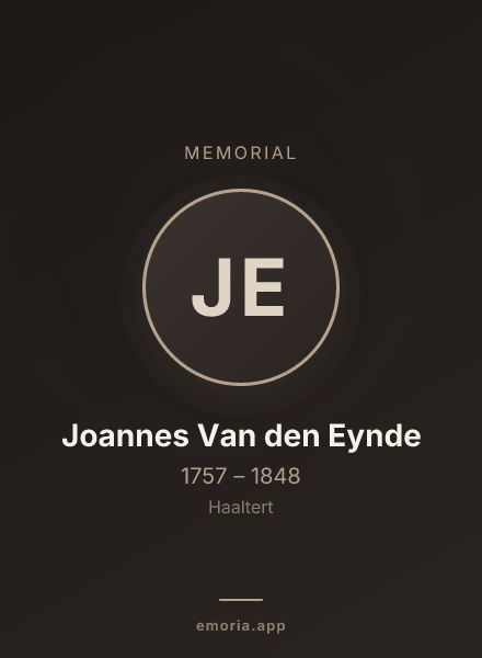 Memorial portrait of Joannes Van den Eynde