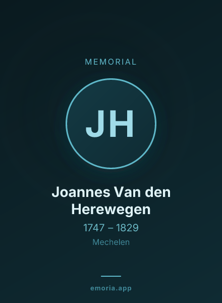 Memorial portrait of Joannes Van den Herewegen